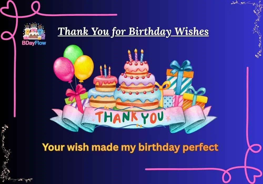Thank You for Birthday Wishes