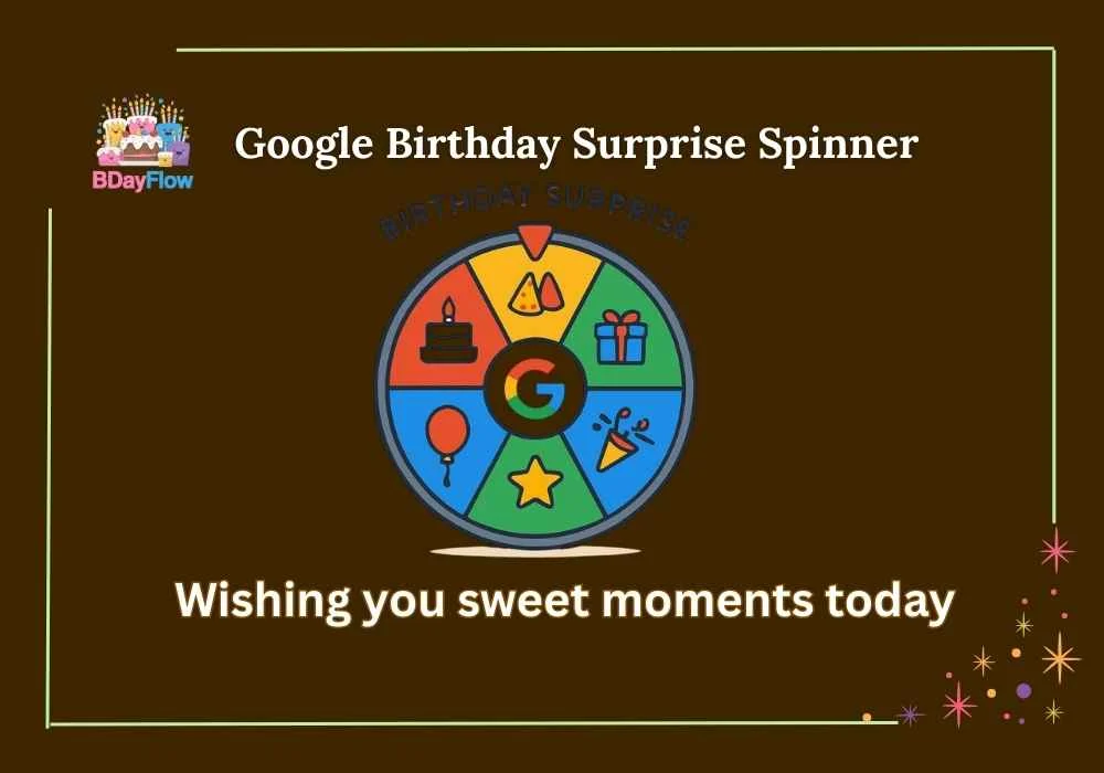 Google Birthday Surprise Spinner